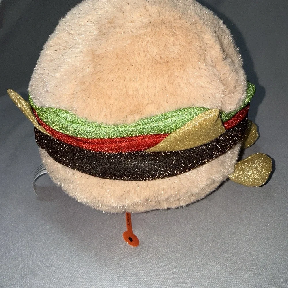 FAO Schwarz Glow Brights Snack Shop Burger Plush‎ Kids Tan New Glitter Light Up